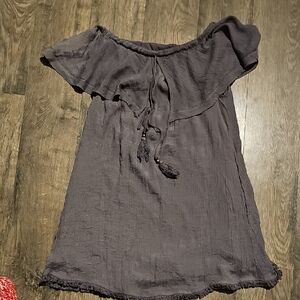 Wishlist Gray Dress Mini Size Small Medium Bohemian Shine Anthropologie Women